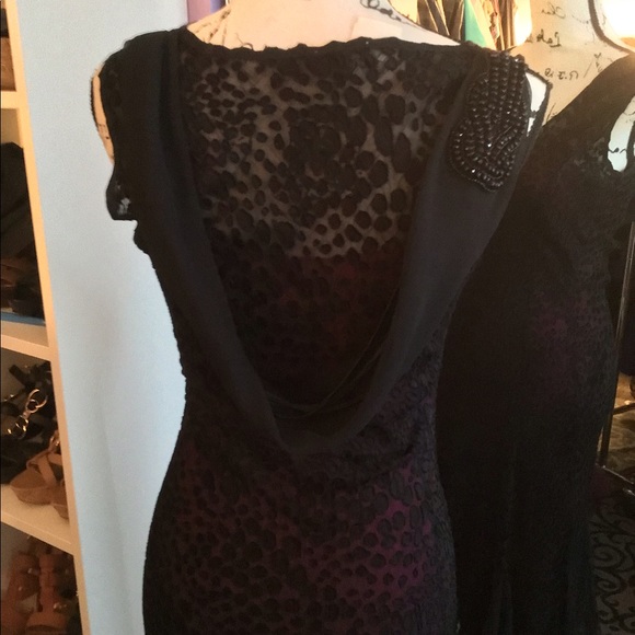 Komarov Black Dress with Pink Slip Small NWT - Picture 6 of 8